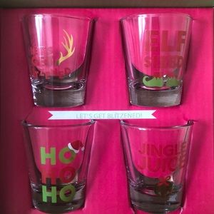 Brand New set of 4 Christmas shot glasses
